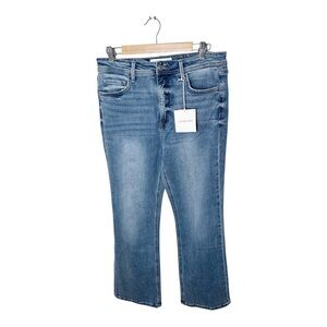 Lovervet By Vervet X ALB Jeans High Rise Boot Cut Size 32/15 New 31” Inseam Blue